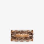 Fendi Peekaboo Mini Selleria and beige Pequin stripe fabric bag with 336 hand-sewn topstitches - Image 3